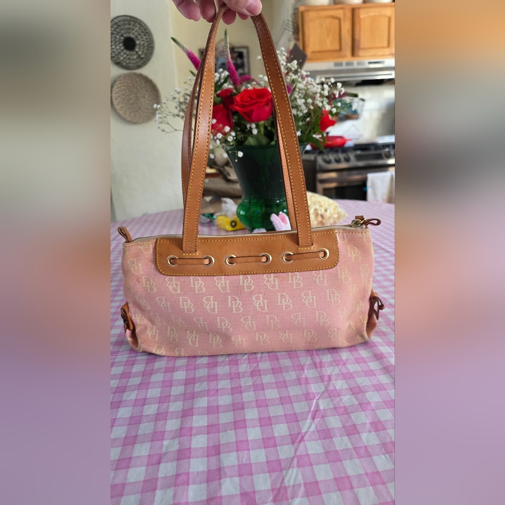 Dooney & Bourke Signature Canvas, Leather Details, Vintage - Picture 2 of 15